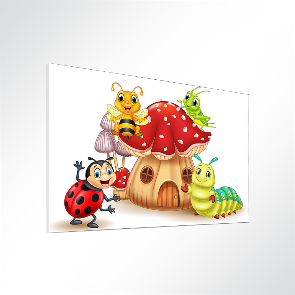 Artikelbild Absorberbild - Ein Fliegenpilz umringt von Tieren 50x50x5,5cm