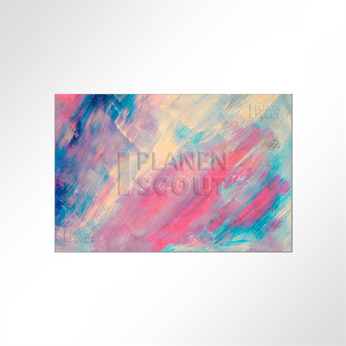 Akustikbild - Ein abstraktes weiß rotes Bild in Spachteltechnik