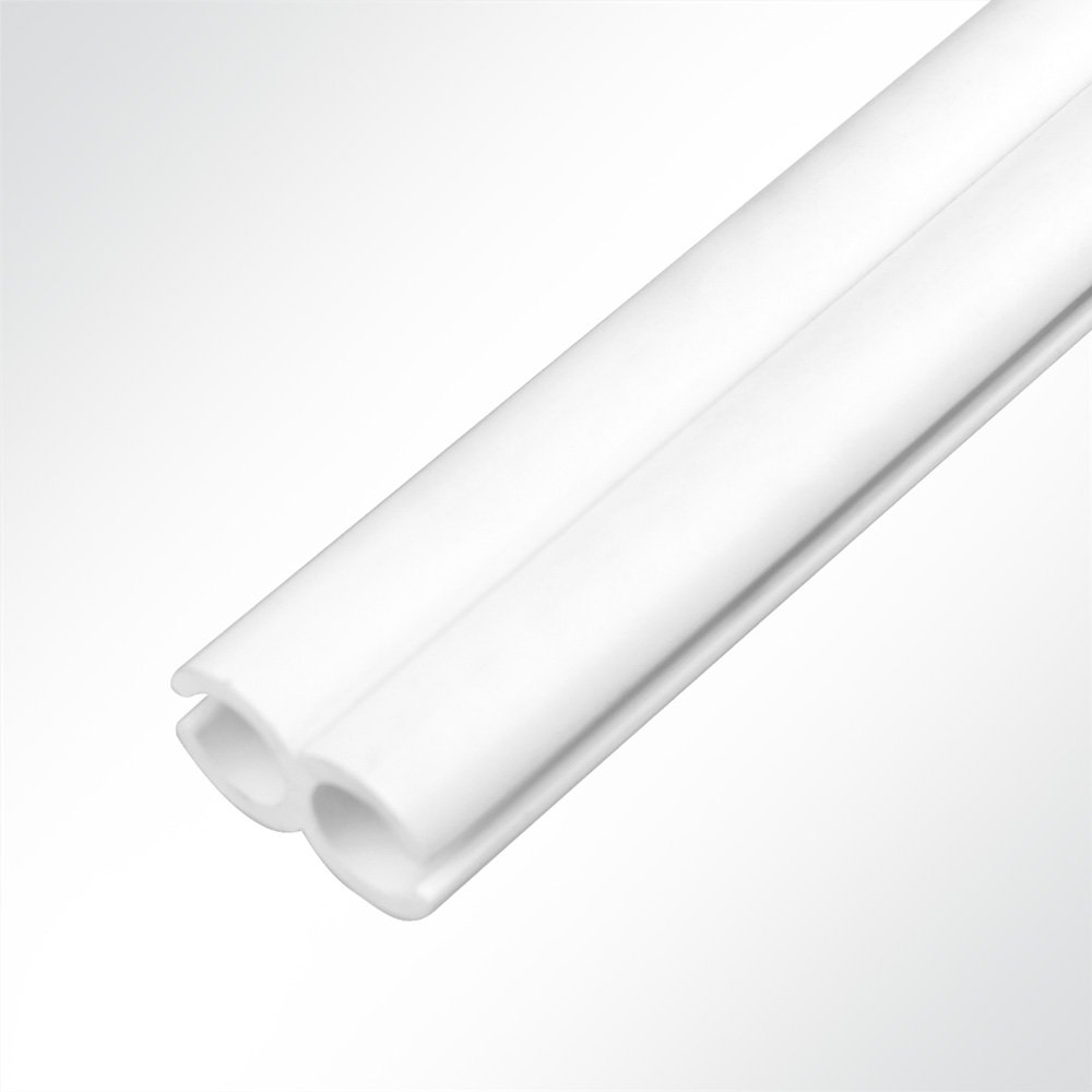Artikelbild Doppelkederschiene Doppelkederleiste Kunststoff Weiß für Keder 5,0-8,0mm Länge 3m