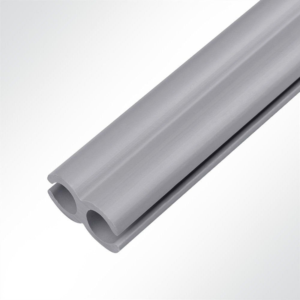 Artikelbild Doppelkederschiene Doppelkederleiste Kunststoff Grau für Keder 5,0-8,0mm Länge 3m
