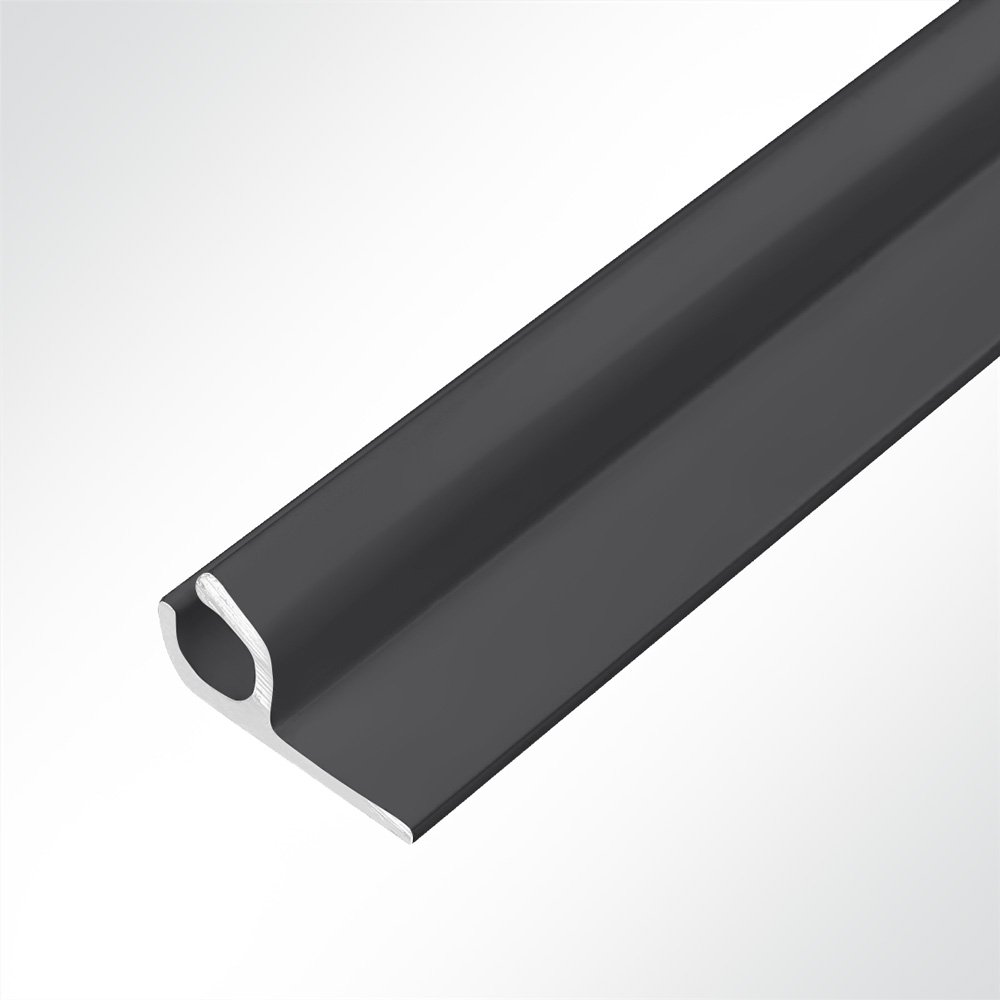 Artikelbild Kederschiene Kederleiste Kederprofil Aluminium Schwarz für Keder 6,0-9,0mm Länge 1m