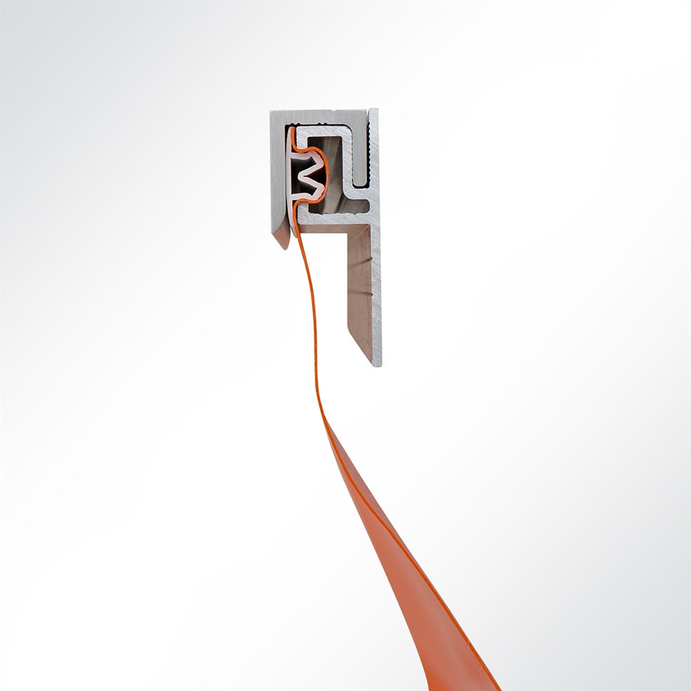 Artikelbild Aluminium Klemmschiene Klemmleiste mit Schutzprofil 3m