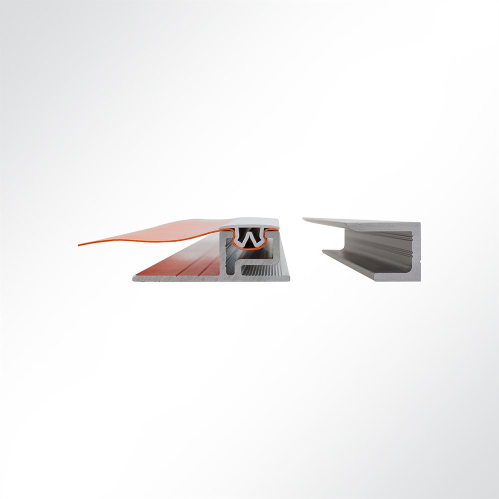 Artikelbild Aluminium Klemmschiene Klemmleiste mit Schutzprofil 3m