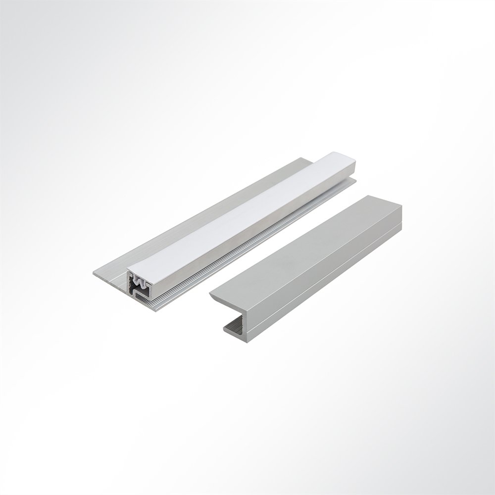 Artikelbild Aluminium Klemmschiene Klemmleiste mit Schutzprofil 3m