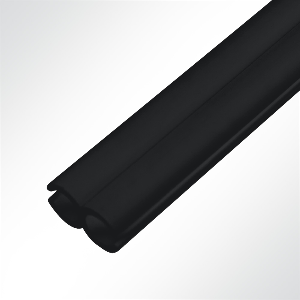 Artikelbild Doppelkederschiene Doppelkederleiste Kunststoff Schwarz für Keder 5,0-8,0mm Länge 3m