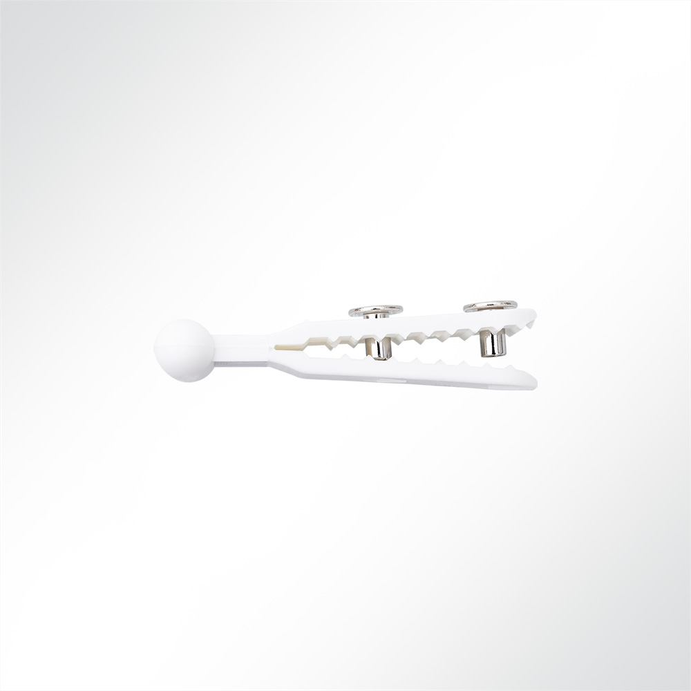 Artikelbild Stabkopfgleiter Nylon weiß mit Nieten 10mm