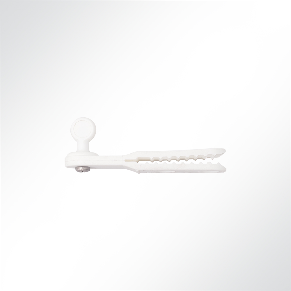 Artikelbild Hakengleiter gekröpft Nylon weiß