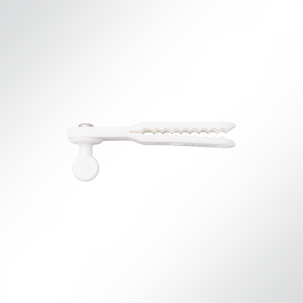 Artikelbild Hakengleiter gekröpft Nylon weiß