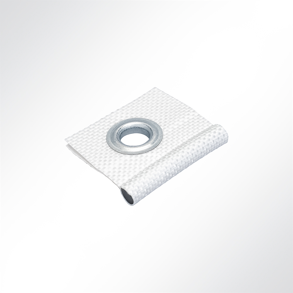 Artikelbild Kederöse 10mm mit Keder weiß 7,5 mm zur Befestigung an Kederschiene