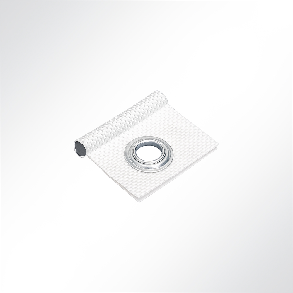 Artikelbild Kederöse 10mm mit Keder weiß 7,5 mm zur Befestigung an Kederschiene