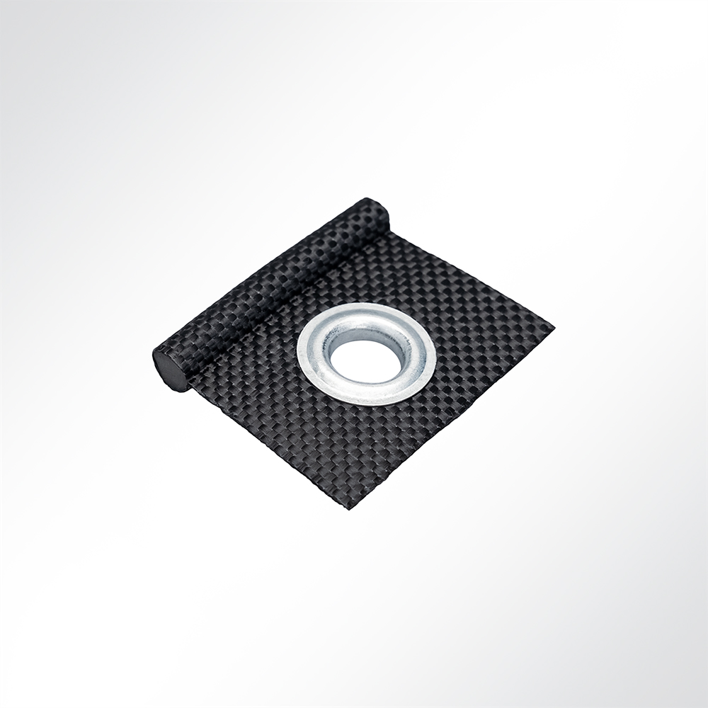 Artikelbild Kederöse 10mm mit Keder schwarz 7,5 mm zur Befestigung an Kederschiene