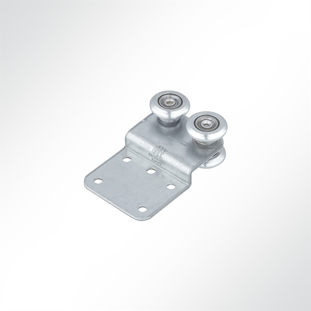 Artikelbild Rollenbock verzinkt mit versetzter Platte für Schiebetor, Tor Rollen Profil 35x30mm