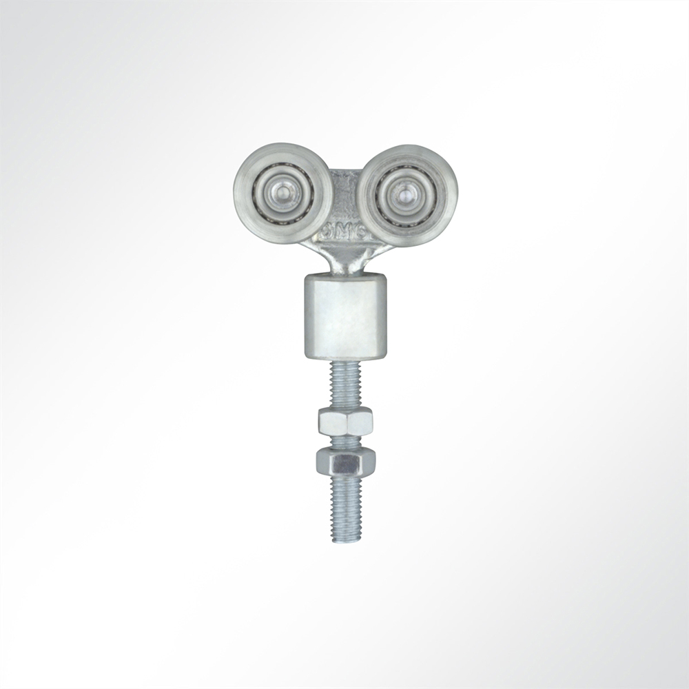 Artikelbild Vierfachrollen 360° drehbar verzinkt M8 für Laufschiene 35x30mm