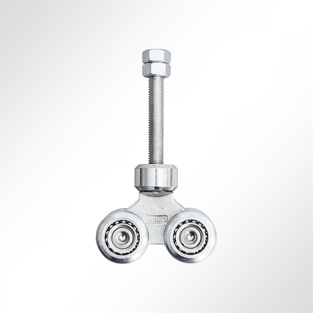 Artikelbild Laufrolle Vorhangrolle Führungsrolle verzinkt drehbar 360° für Laufschiene 42x54 mm