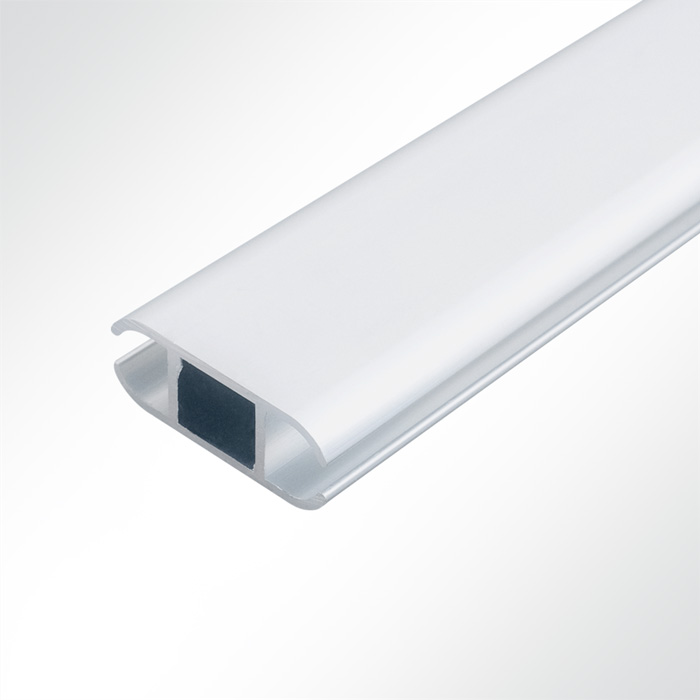Doppelkederschiene Aluminium eloxiert für 6,5 - 11,0mm Keder