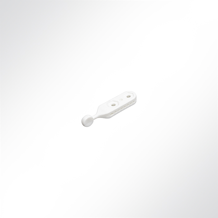 Kederhaken Schienengleiter Kunststoff weiß