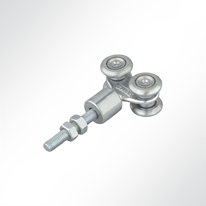 4-fach-Rollen verzinkt 360° drehbar für Laufschiene 35x30mm 40kg je Laufwerk