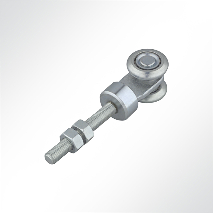 Doppelrolle verzinkt 360° drehbar für Laufschiene 48x48mm