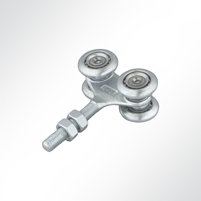 4-fach-Rollen verzinkt für Laufschiene 42x54mm 220kg je Laufwerk