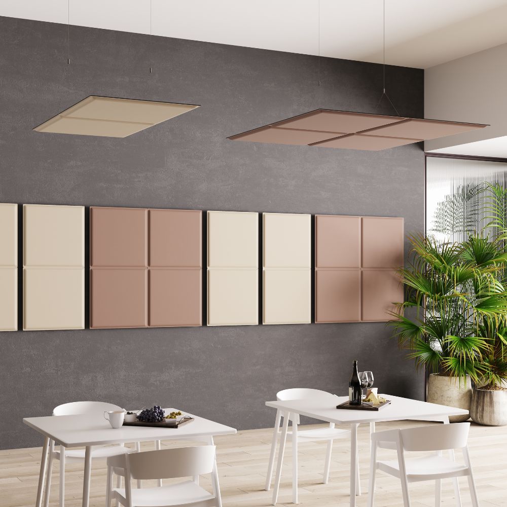 Artikelbild QP Square Akustikpaneele Akustikplatten Schallabsorber 118x118cm Orange 0120