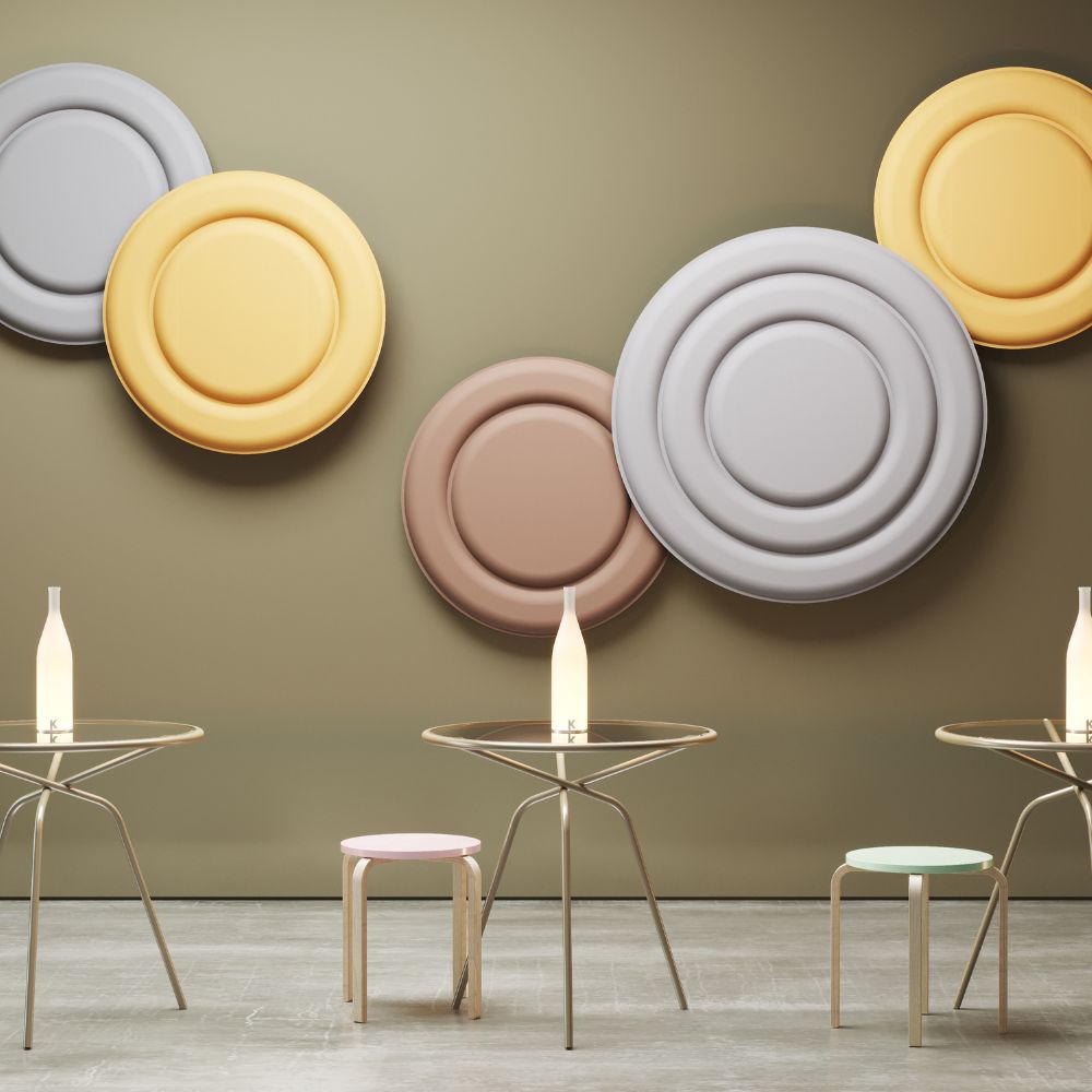 Artikelbild QP Circle Akustikpaneele Akustikplatten Schallabsorber Ø120cm Orange 0120