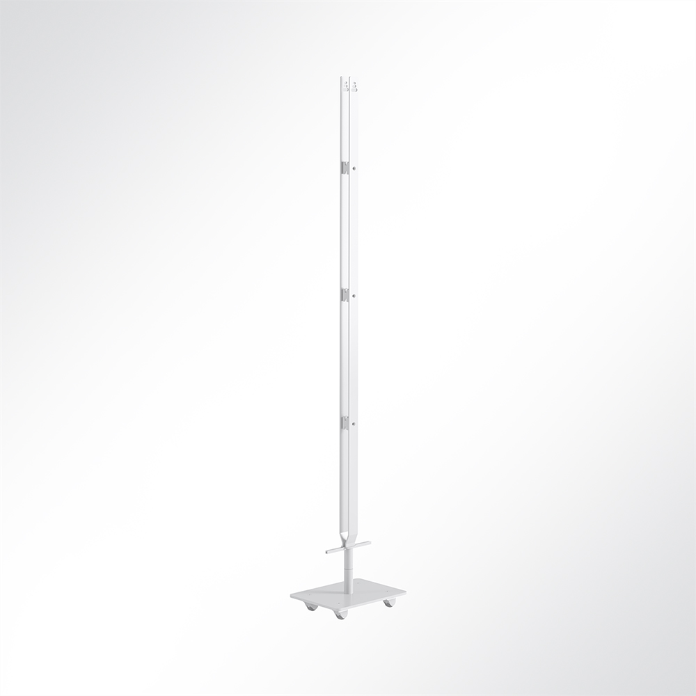 Artikelbild QP Akustikpaneele-Ständer für 4 Single Paneele horizontal mit Rollen Weiß 9003