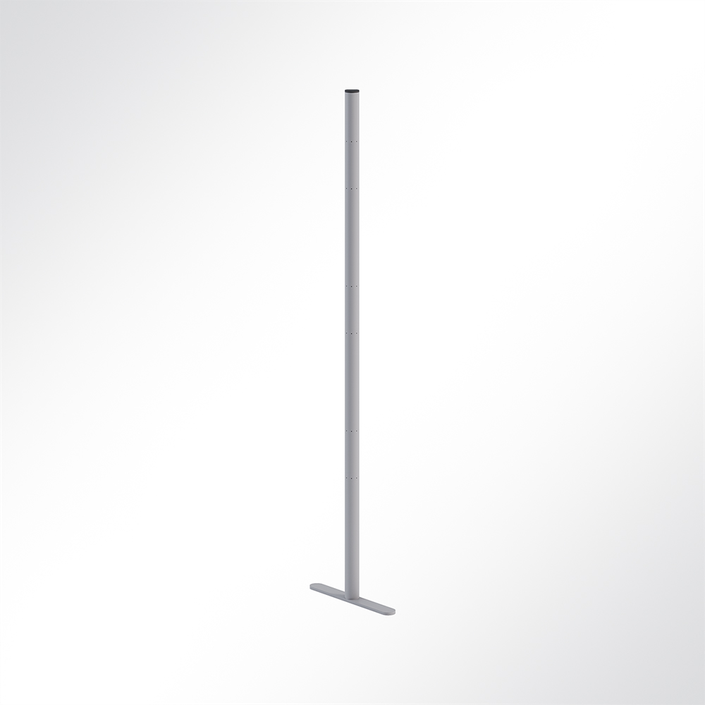 Artikelbild QP Akustikpaneele Pole-Mode Stange Ø4cm Höhe 140cm Fuß L: 34cm Grau 7035