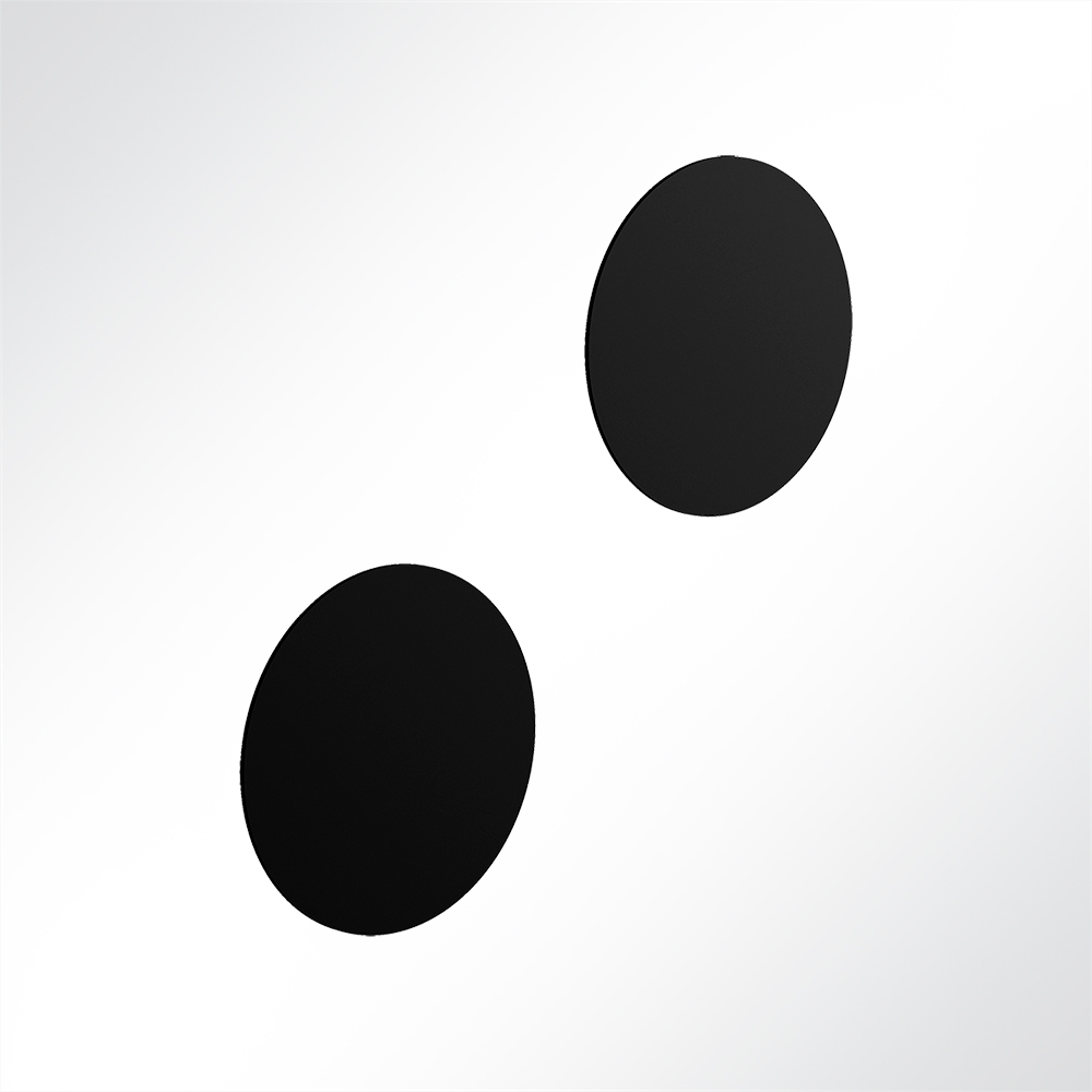 Artikelbild QP Akustikpaneele Wall & Ceiling Support 2 Klettkreise Ø85mm für glatte Oberflächen Schwarz 9005