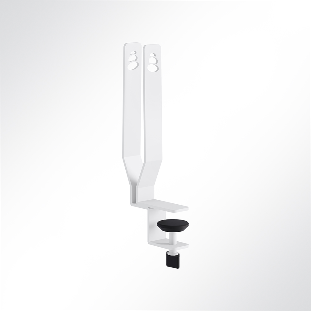 Artikelbild QP Akustikpaneele Desking 2er Set Paneel-Klemmen für Schreibtisch-Front Weiß 9003