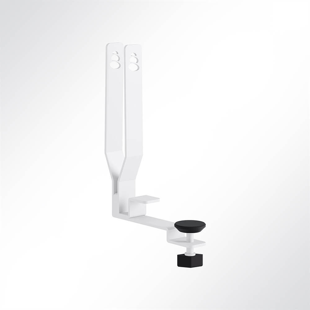 Artikelbild QP Akustikpaneele Desking 2er Set Paneel-Klemmen verlängert für Schreibtisch-Front Weiß 9003