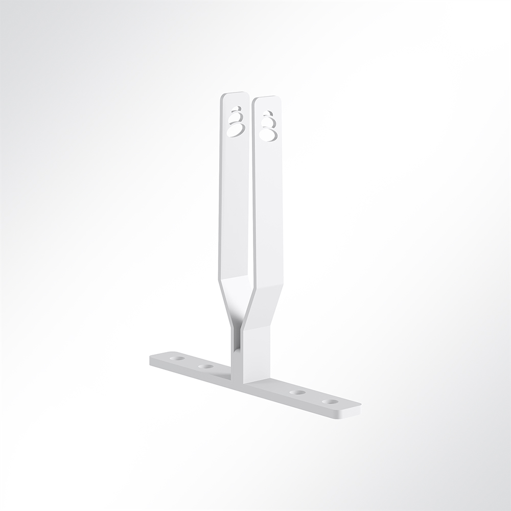 Artikelbild QP Akustikpaneele Desking 2er Set Paneel-Ständer für Schreibtisch-Unterteilung Weiß 9003