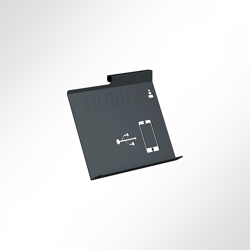 Artikelbild QP Akustikpaneele Desking Smartphone-Halter Schwarz 7016