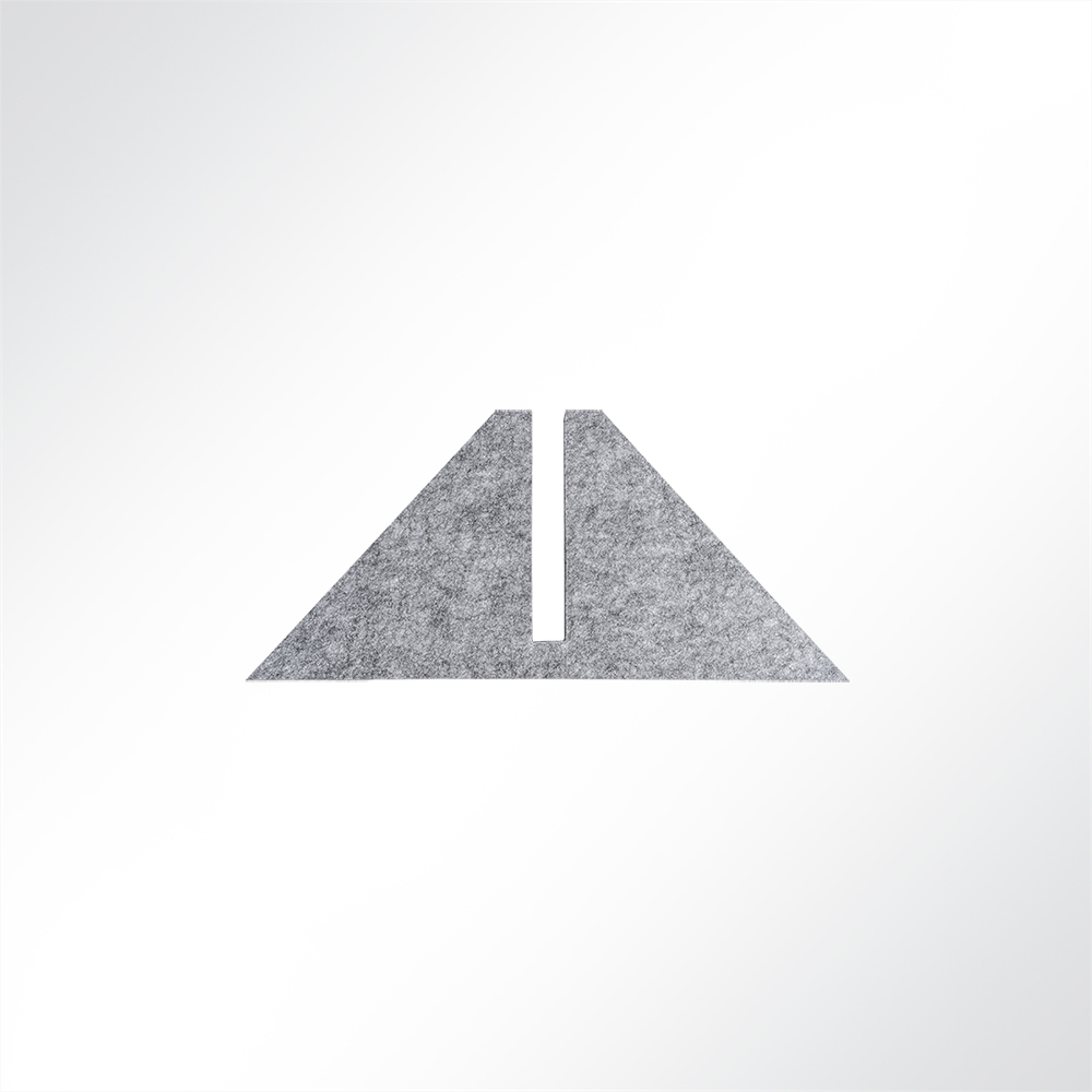 Artikelbild QP Akustik Trennwand Büro freistehend bluefiber tec based B1 silbergrau 600x1500mm