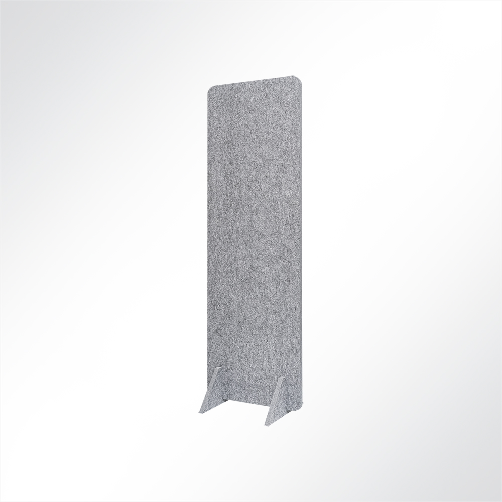 Artikelbild QP Akustik Trennwand Büro freistehend bluefiber tec based B1 silbergrau 600x1500mm