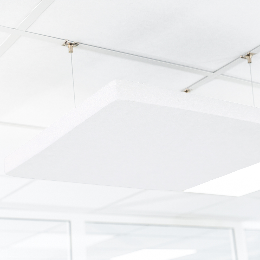 Artikelbild QP Akustikpaneele Schallabsorber Deckensegel bluefiber tec based B1 2500g/m² weiß 620x625x50mm