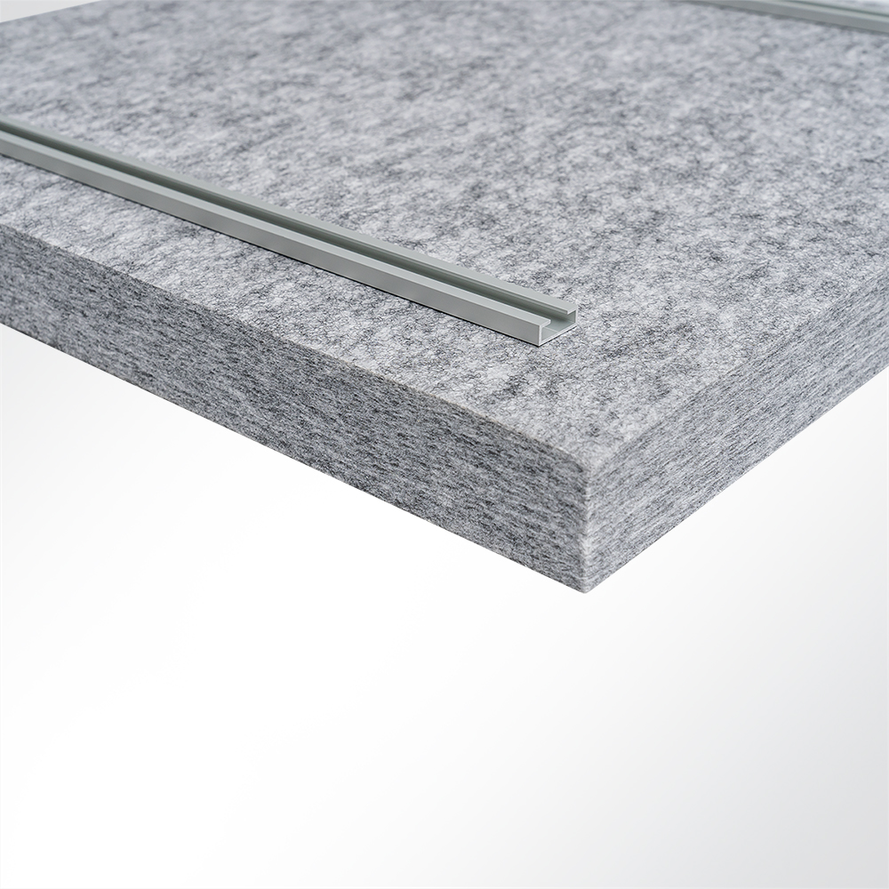 Artikelbild QP Akustikpaneele Schallabsorber Deckensegel bluefiber tec based B1 2500g/m² grau 620x625x50mm