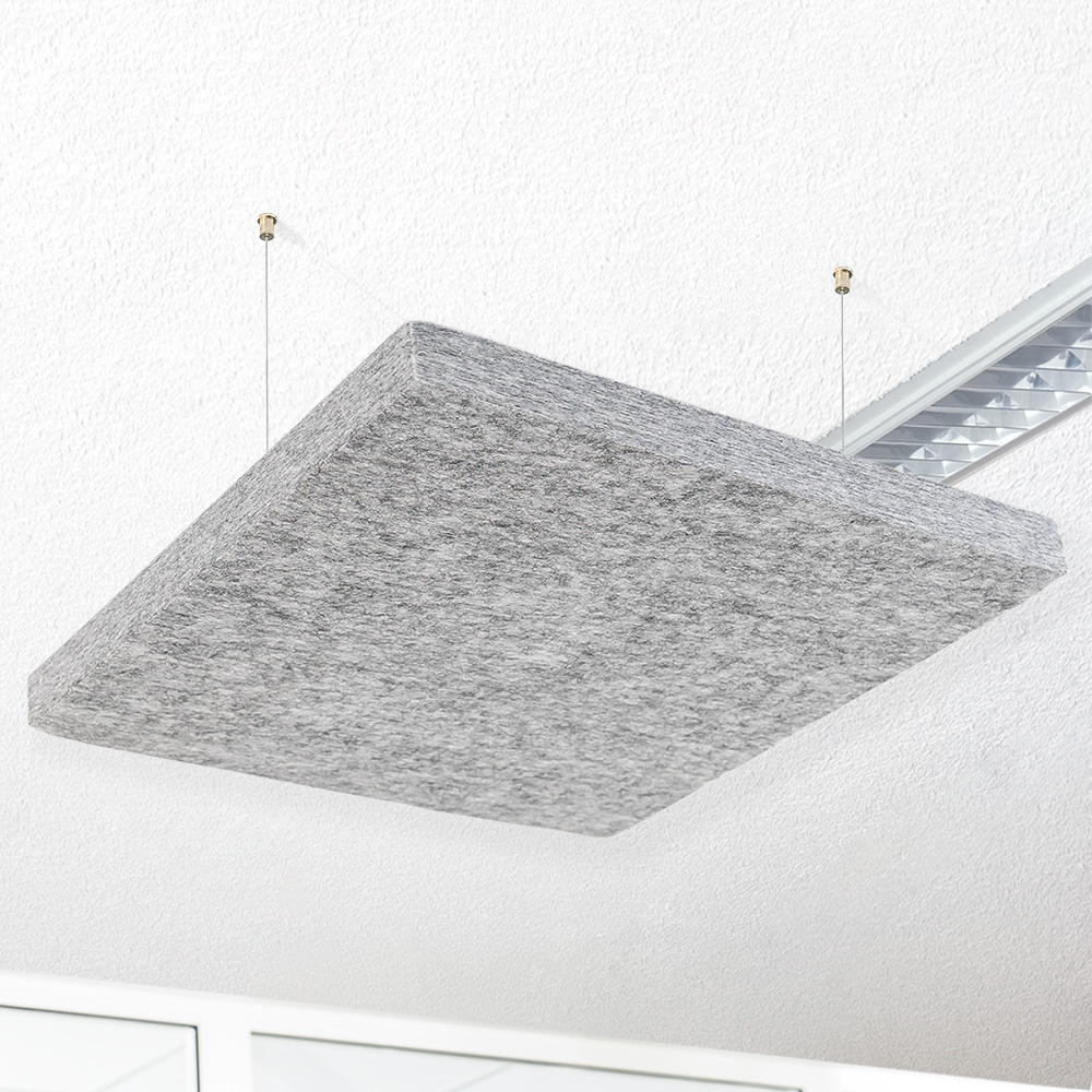 Artikelbild QP Akustikpaneele Schallabsorber Deckensegel bluefiber tec based B1 2500g/m² grau 620x625x50mm