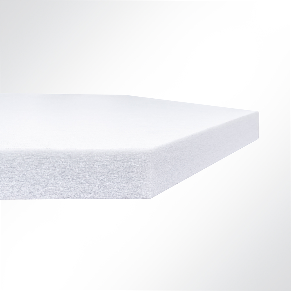 Artikelbild QP Schallabsorber-Sechseck rund aus 100% recyclebarem PET in weiß D: 600mm