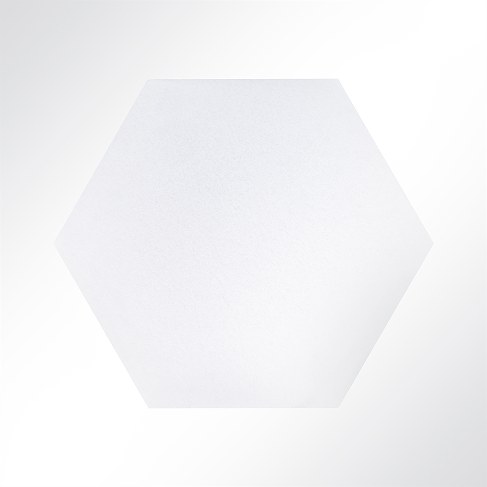 Artikelbild QP Schallabsorber-Sechseck rund aus 100% recyclebarem PET in weiß D: 600mm