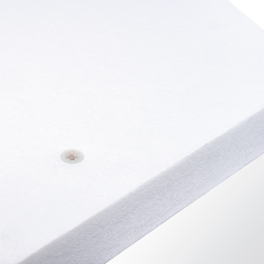 Artikelbild QP Schallabsorber-Sechseck rund aus 100% recyclebarem PET in weiß D: 600mm