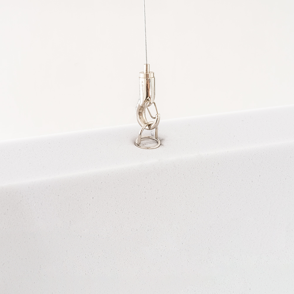 Artikelbild QP Basotect® Schallabsorber 1000x250x50cm Baffel weiß mit Abhängeset Schallschutz Schalldämmung