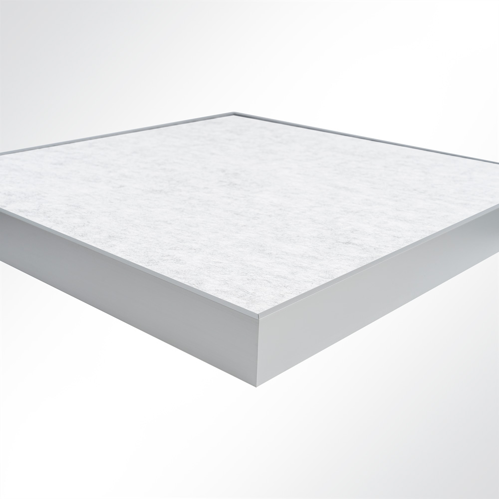 Artikelbild QP Schallabsorber Wand Akustikpaneele bluefiber tec based B1 2500g/m² hellgrau marmor 620x625x50mm