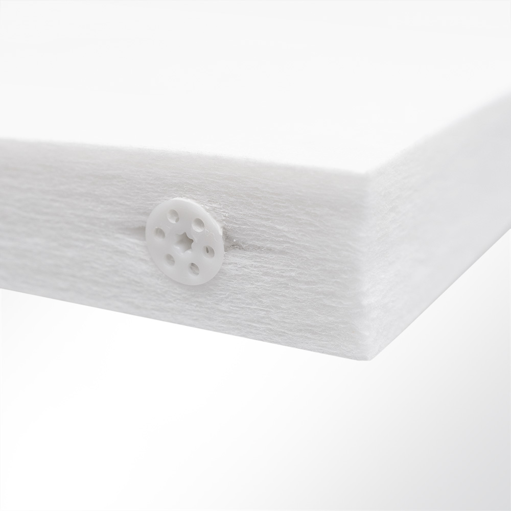 Artikelbild QP Akustik Baffeln PET Vlies 2500g/m² inkl. Abhängeset weiß 250x620x50mm weiß