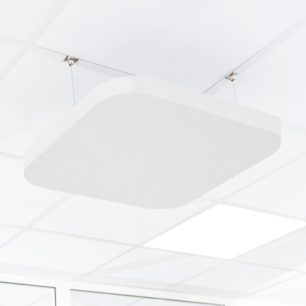 Artikelbild QP Akustikpaneele Deckensegel runde Ecken B1 1250g/m² weiß 620x625mm