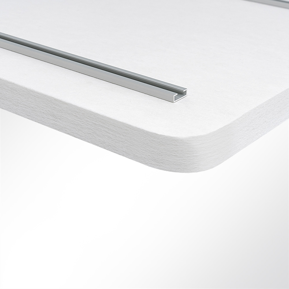 Artikelbild QP Akustikpaneele Deckensegel runde Ecken B1 1250g/m² weiß 620x625mm