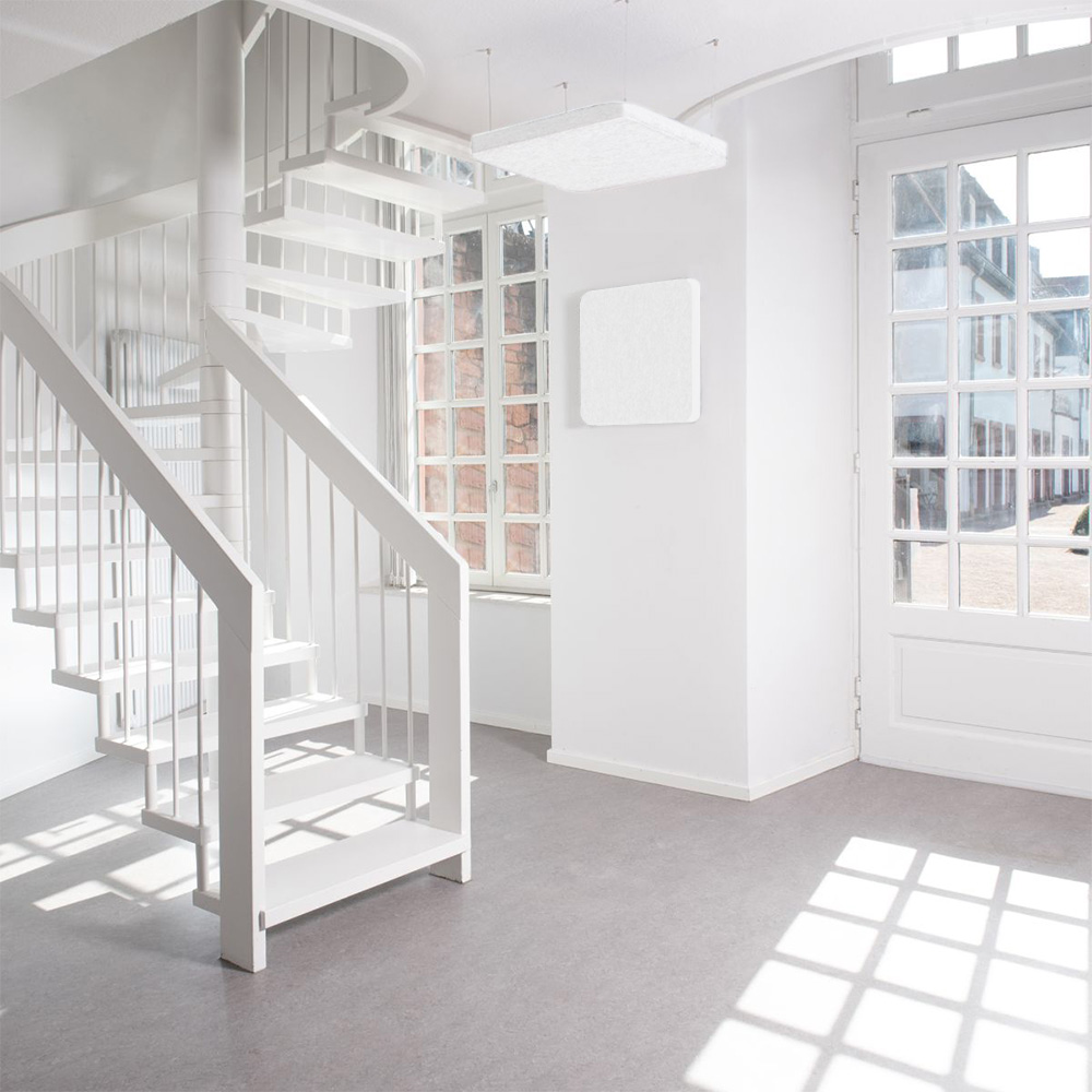 Artikelbild QP Akustikpaneele Deckensegel runde Ecken B1 1250g/m² weiß 620x625mm