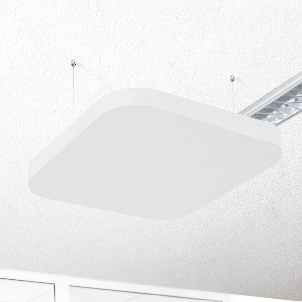 Artikelbild QP Akustikpaneele Deckensegel runde Ecken B1 1250g/m² weiß 620x625mm