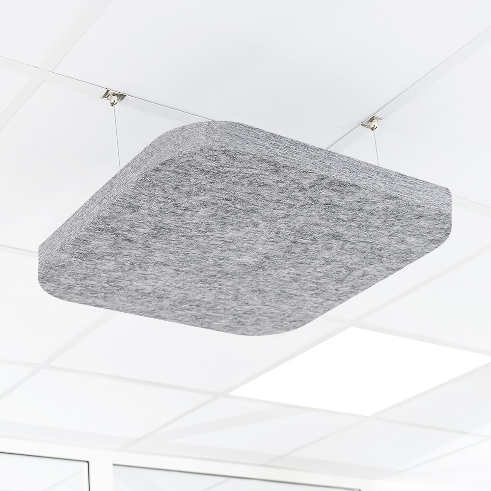 Artikelbild QP Akustikpaneele Deckensegel runde Ecken B1 2500g/m² grau 620x625mm