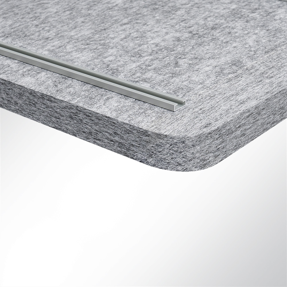 Artikelbild QP Akustikpaneele Deckensegel runde Ecken B1 2500g/m² grau 620x625mm