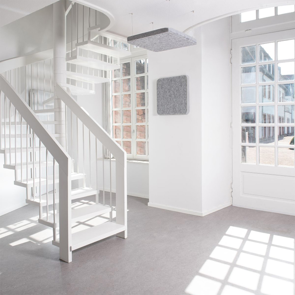 Artikelbild QP Akustikpaneele Deckensegel runde Ecken B1 2500g/m² grau 620x625mm